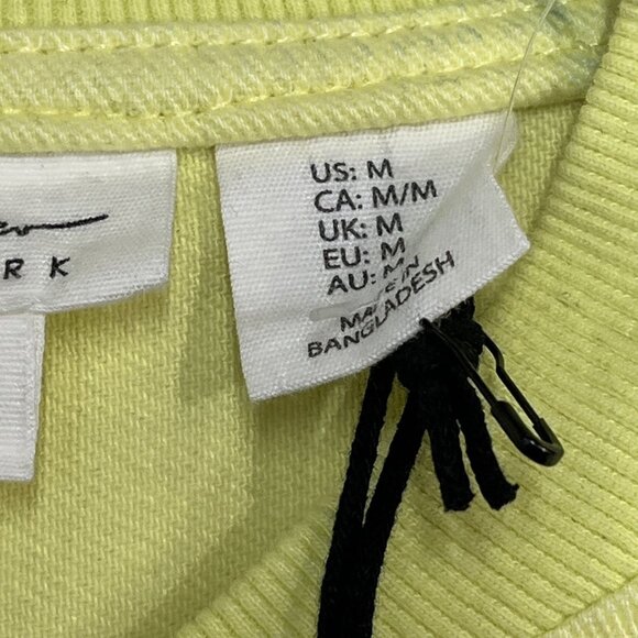 Nicole Miller Jacket Womens M Yellow Canvas Cropped Bomber Boxy Casual Vacation - Picture 5 of 8